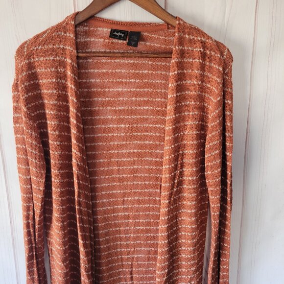 Buckle Daytrip Lightweight Knit Open Front Cardigan Sweater, Women’s S, Orange - Picture 4 of 9